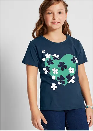 bonprix Doppelpack Mädchen T-Shirt mit romantischem Druck 2025