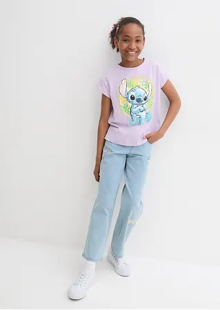 bonprix Tolles Mädchen Disney T-Shirt mit Stitch - lila Fabrikverkauf