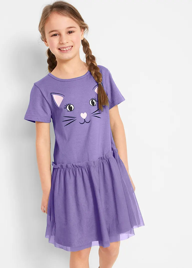 bonprix Set aus Mädchen Kleid und Puppenkleid - lila - Kinder Limitierter Zeitrabatt