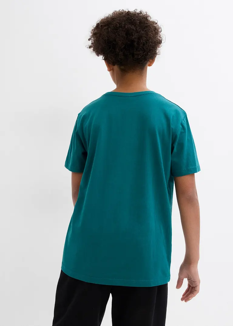 bonprix Cooles Jungen T-Shirt mit großem Druck vorne - petrol Online Shopping