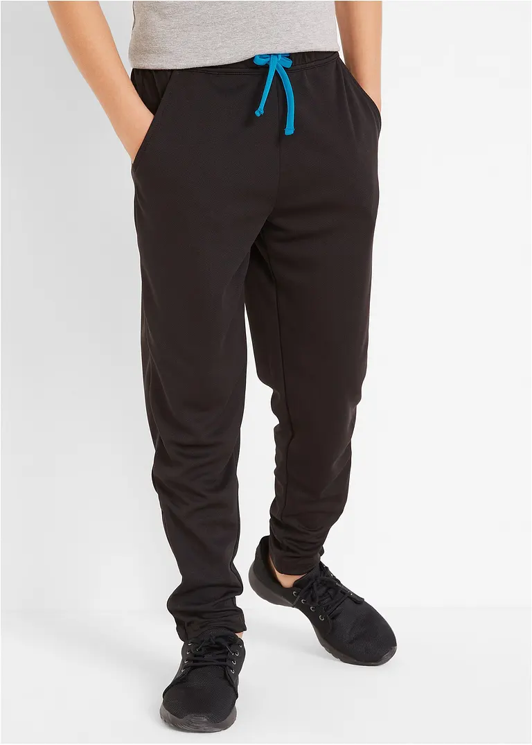 bonprix Jungen Sporthose mit Bindekordel - schwarz - Kinder Black Friday