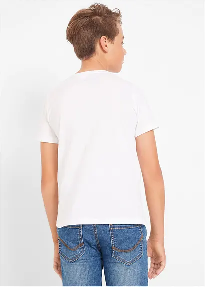 bonprix Jungen Basic T-Shirt mit Rundhalsausschnitt - Kinder Vatertagsangebot
