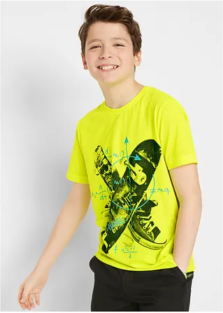 bonprix Originell bedrucktes T-Shirt - gelb - Kinder Top Angebot
