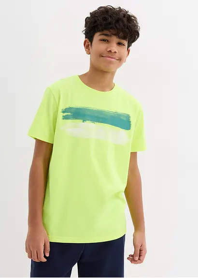 bonprix T-Shirt mit abstraktem Print - gelb - Kinder Sonderangebote