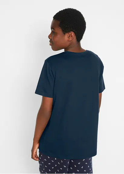 bonprix T-Shirt mit abstraktem Print - blau - Kinder Riesige Ersparnisse