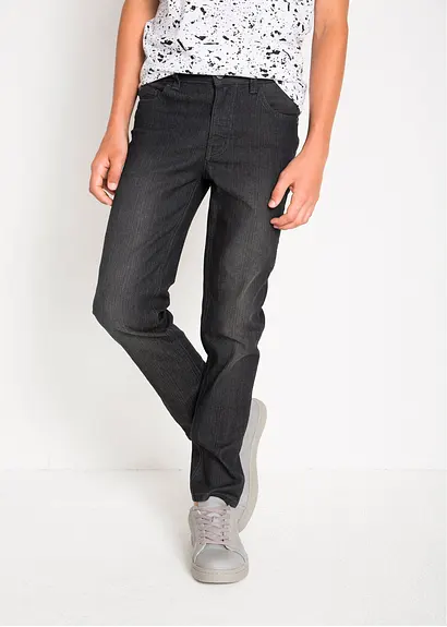 bonprix Schmale Jungen Jeans mit leichter Waschung - blau VIP-Rabatte