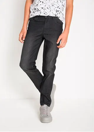 bonprix Schmale Jungen Jeans mit leichter Waschung - schwarz Tiefpreis