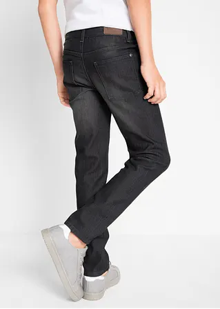 bonprix Schmale Jungen Jeans mit leichter Waschung - schwarz Tiefpreis