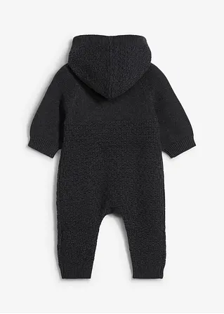 bonprix Kuscheliger Strick-Overall - grau - Kinder Super Sparpreis