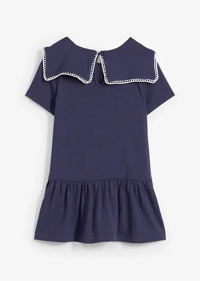 bonprix Bequemes Baby-Kleid mit Matrosenkragen aus weicher Viskose - blau Wochenangebot