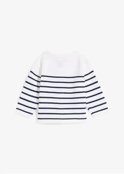 bonprix Baby Feinstrickjacke aus Baumwollmix im maritimen Look mit Herz-Stickerei Letzte 2 Tage