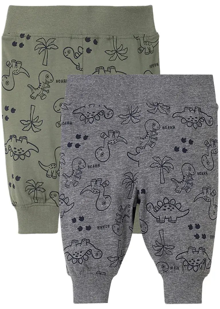 bonprix Coole Hose mit Dino-Print - oliv+grau meliert bedruckt Speichern exportieren