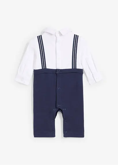 bonprix Cooler Baby Overall mit Fliege - weiß - Kinder 50% Rabatt für begrenzte Zeit