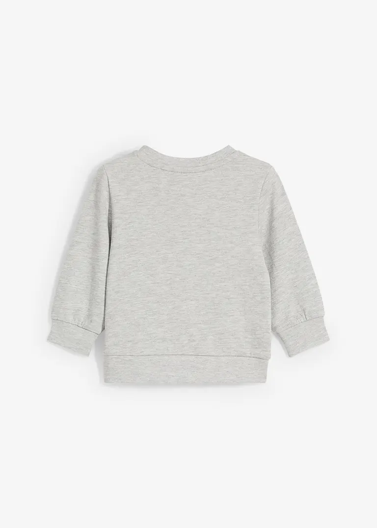 bonprix Bequemes Sweatshirt mit Druckknöpfen an der Schulter - grau Online