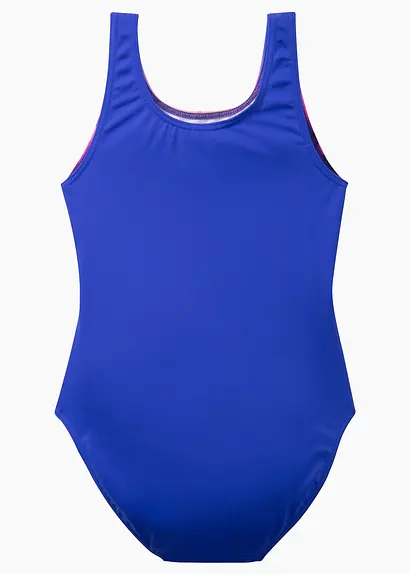 bonprix Schöner Badeanzug mit Meeres-Print - lila - Kinder im Angebot