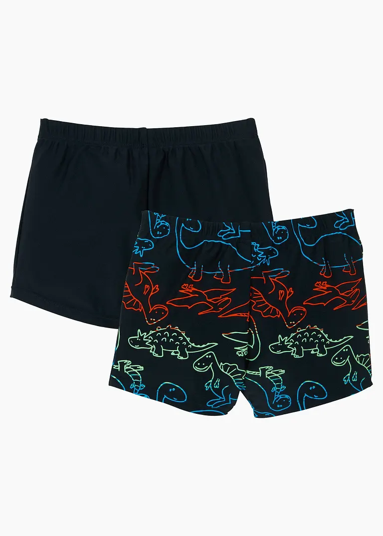 bonprix Coole Badeshorts mit Print - schwarz - Kinder Preisnachlass