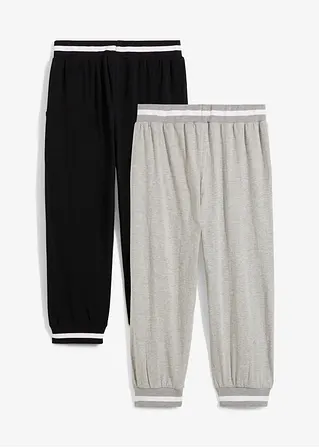 bonprix Lässige Kinder Jogginghose in 3/4 Länge im 2er Pack. Mit seitlichen Eingriffstaschen Valentinstagsangebot