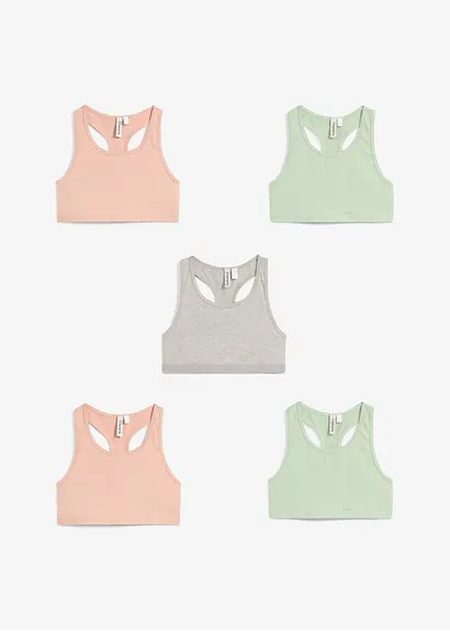 bonprix Schönes Bustier mit Bio-Baumwolle im 5er Pack. - Kinder Neueste Mode
