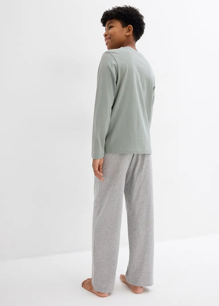 bonprix Lässiger Jungen Pyjama mit Bio-Baumwolle - Kinder Große Rabatte