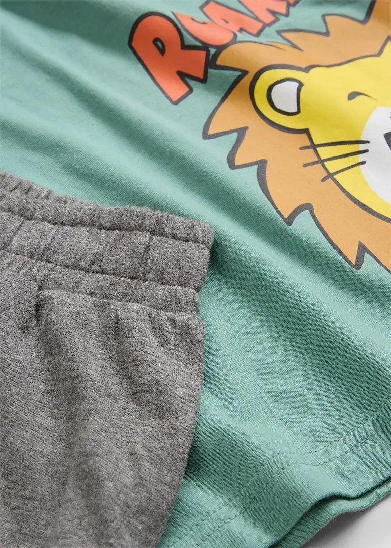 bonprix Cooler Jungen Pyjama mit Bio-Baumwolle im 2-tgl. Set Neuheiten