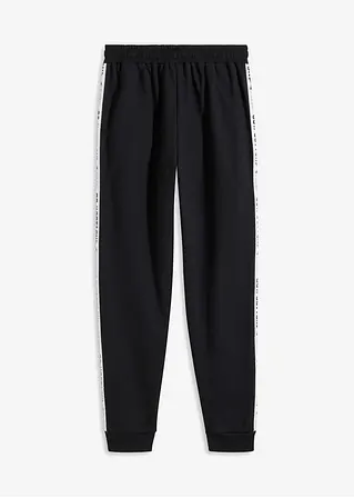 bonprix Jogginghose mit seitlichem Tape - schwarz - Kinder VIP-Rabatte