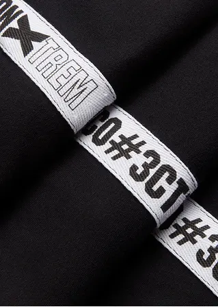 bonprix Jogginghose mit seitlichem Tape - schwarz - Kinder VIP-Rabatte