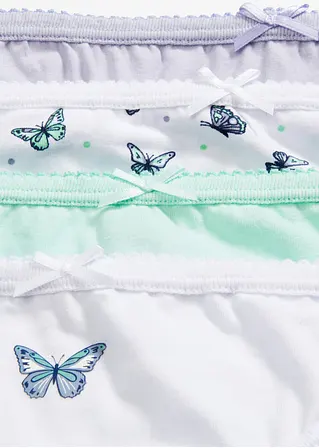 bonprix Schöner Mädchen Slip im 7er Pack. - weiß bedruckt+puderlila+mint Letzte 2 Tage