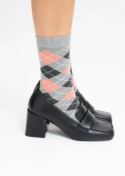 bonprix Hübsche Socken im Multipack - lachs/grau gemustert Bis zu 65% Rabatt