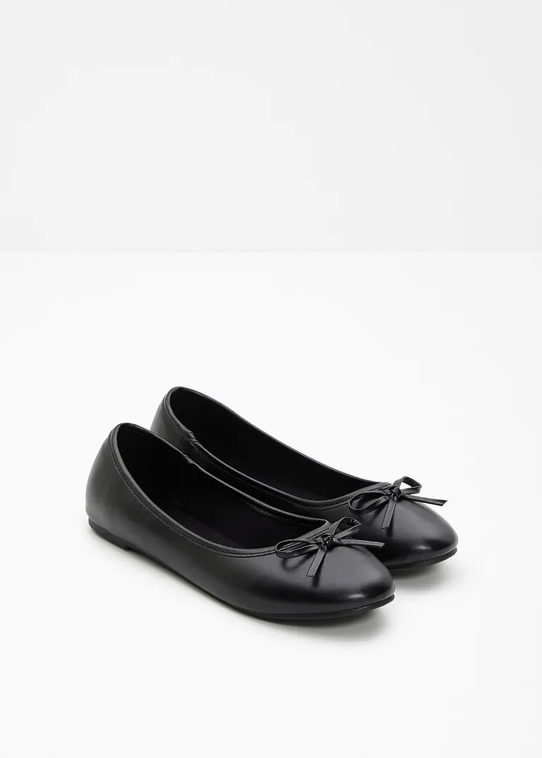 bonprix Zeitlose Ballerina mit Schleife - schwarz - Damen Discount Store für neue Produkte