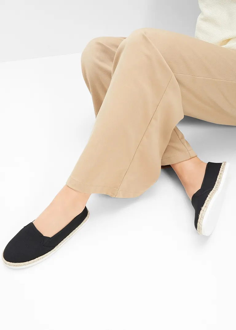 bonprix Sommerliche Espadrille mit leichter Laufsohle - schwarz Super Rabatt