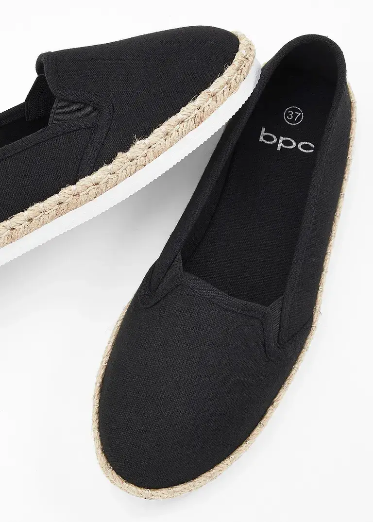 bonprix Sommerliche Espadrille mit leichter Laufsohle - schwarz Super Rabatt