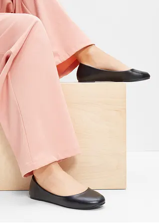 bonprix Zeitloser Ballerina in schönem Design - schwarz - Damen 2025