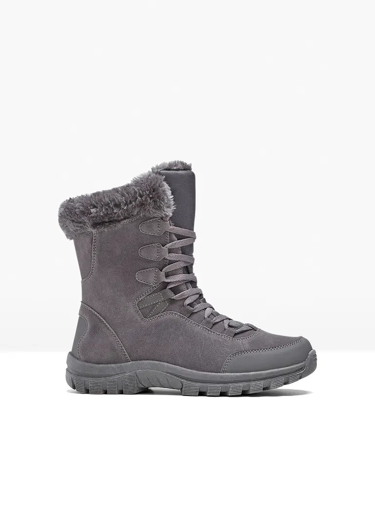 bonprix Warmer Winter Schnür Boot mit Tex-Membran - grau Verkauf