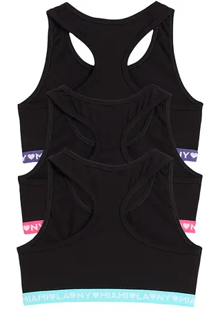 bonprix Sportliches Mädchen Bustier mit Bio-Baumwolle im 3er Pack Kostenloser Versand