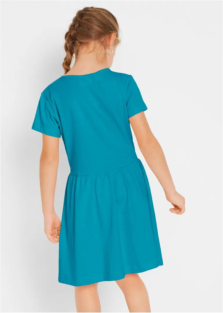 bonprix Doppelpack Mädchen Jerseykleid mit Druck - Kinder Großer Ausverkauf