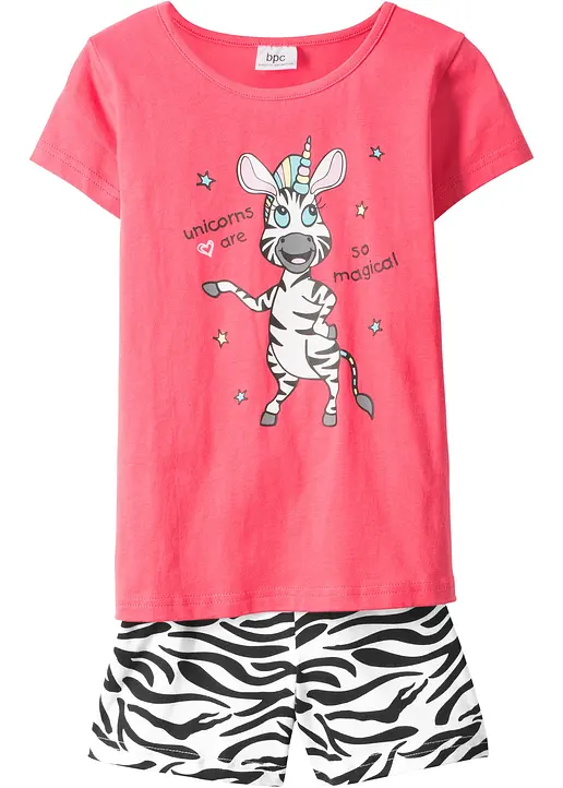 bonprix Cooler Pyjama mit witzigem Aufdruck - hellpink/weiß/schwarz Black Friday