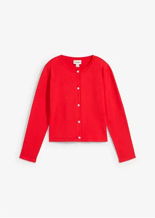 bonprix Mädchen Feinstrickjacke vielseitig kombinierbar - rot Lagerräumung