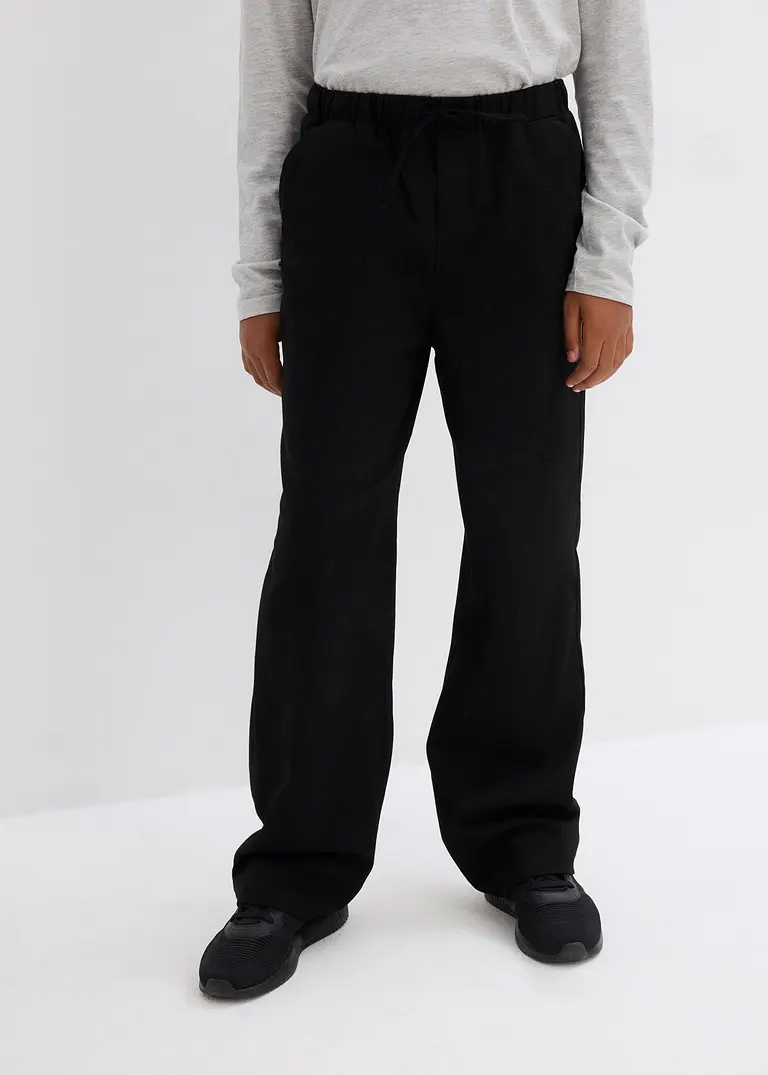 bonprix Schicke Chinohose im Anzuglook für Jungen - schwarz Exklusive Angebote