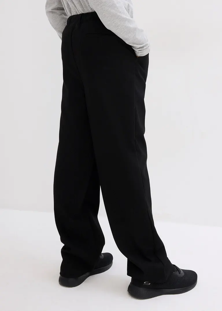 bonprix Schicke Chinohose im Anzuglook für Jungen - schwarz Exklusive Angebote
