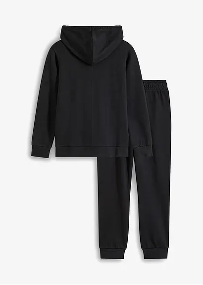 bonprix Gemütlicher Mädchen Jogginganzug (2-tlg. Set) im Homewear Design mit Bindeband Saisonale Angebote