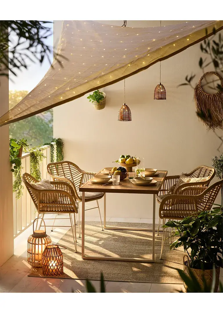 bonprix Idealer Schattenspender mit romantischer Beleuchtung - beige Super Sparpreis