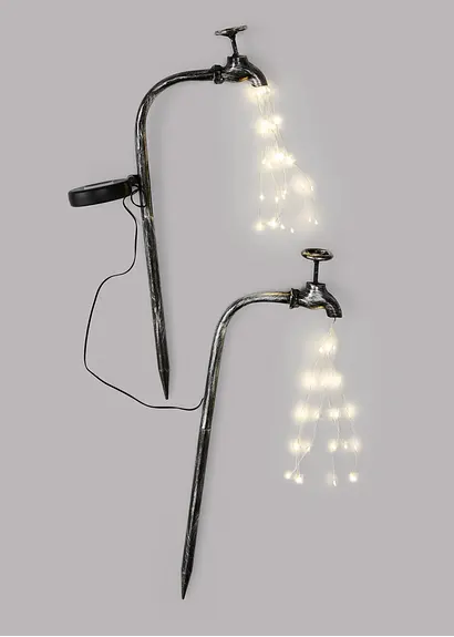 bonprix Originelle Beleuchtung für den Garten Terrasse oder Balkon - 2 Wasserhähne mit je 30 LED´s Letzte 2 Tage