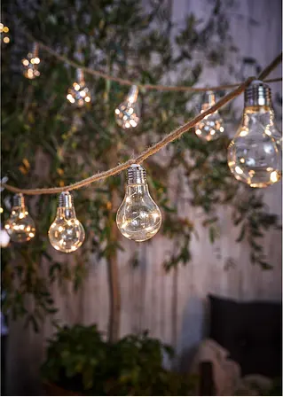 bonprix Stimmungsvolle Dekoration - LED-Solar-Lichterkette mit 10 Glühbirnen Letzter Tag