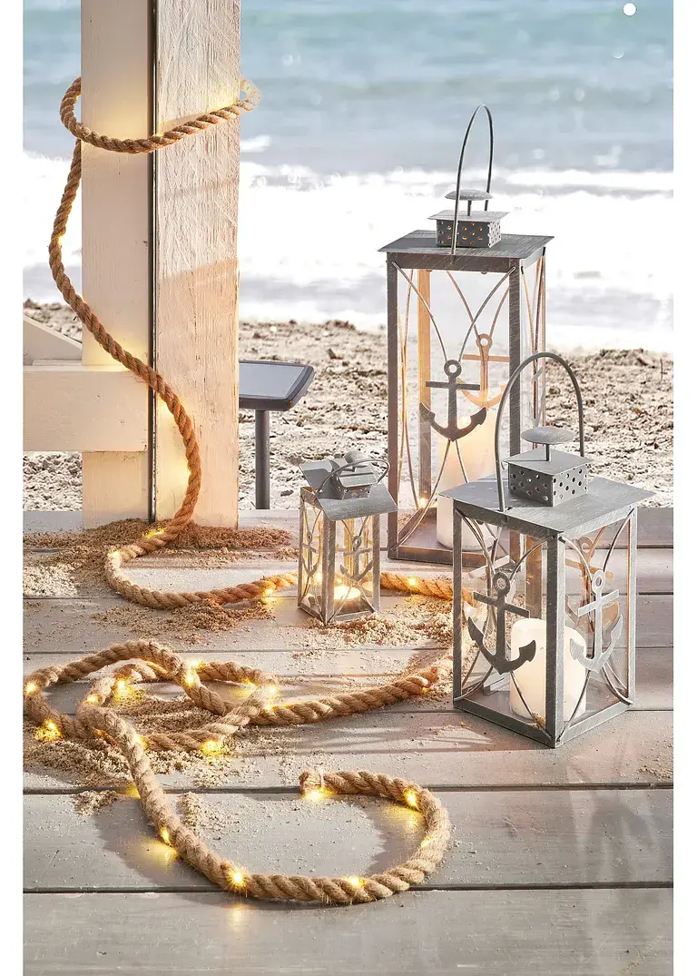 bonprix Maritime Windlichter im Laternen-Design mit Anker-Motiv - grau Riesige Rabatte