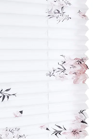 bonprix Fensterdekoration mit dezentem Blumen-Druck - weiß Klemmträger Verkauf