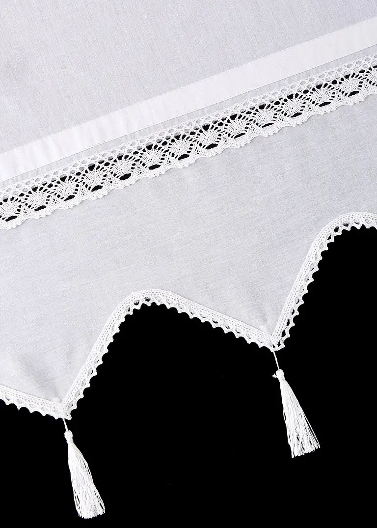 bonprix Modern und mit Häkelkante - weiß Schlaufen Meist gekauft