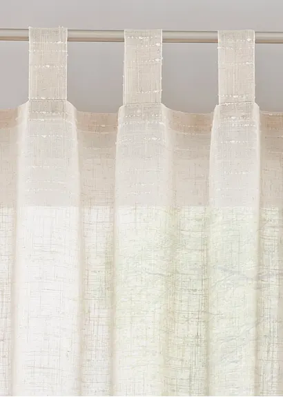 bonprix Leicht fallende Fertiggardine in Leinen-Optik - beige Schlaufen Neuheiten