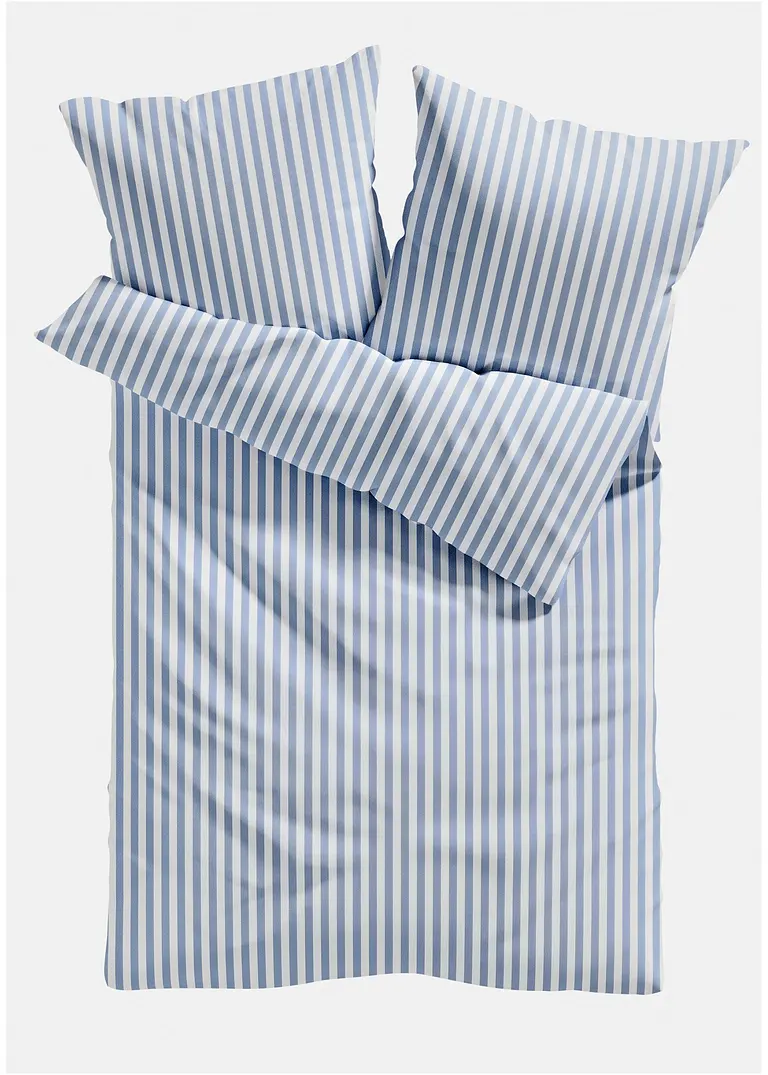bonprix Bettwäsche mit elegantem Streifen Design - blau/weiß Renforcee Bis zu 65% Rabatt