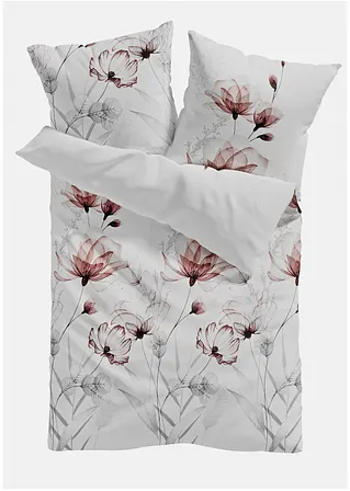 bonprix Bettwäsche mit floralem Design - weiß Baumwollgemisch 2025